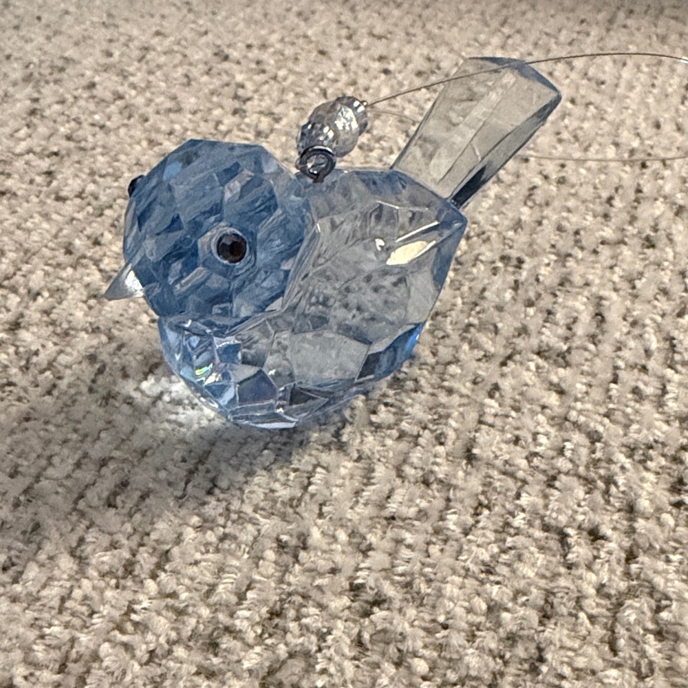 Blue Crystal Bird Ornament